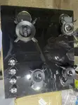 4-Burner Built-in Gas Hob - Tempered Black Glass, Brand New - 3
