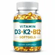 Vitamin D3 + K2 + B12 Softgels - Dietary Supplement - 1