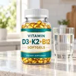 Vitamin D3 + K2 + B12 Softgels - Dietary Supplement - 3