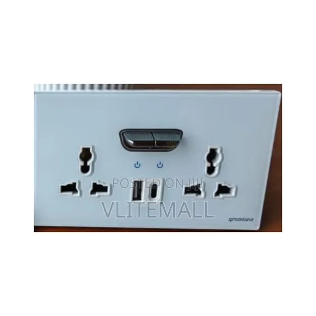 Glass Double Socket with USB-C - 1