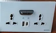 Glass Double Socket with USB-C - 2