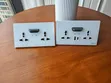Glass Double Socket with USB-C - 3