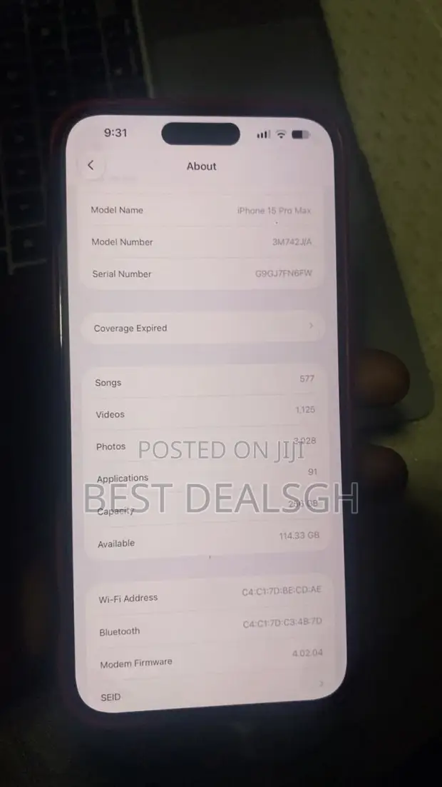 Apple iPhone 15 Pro Max 256 GB Silver - 1
