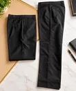 NEXT Cotton Men's Black Trousers - 1