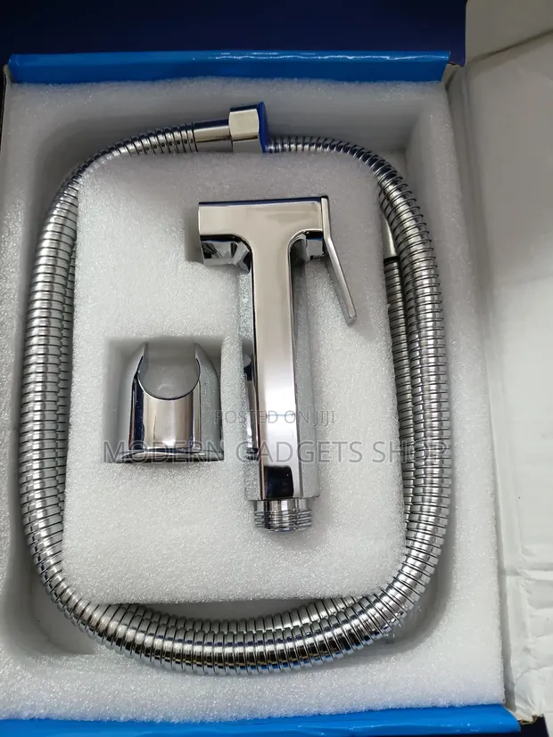 Chrome Handheld Bidet Sprayer with Flexible Stainless Steel Hose - 1