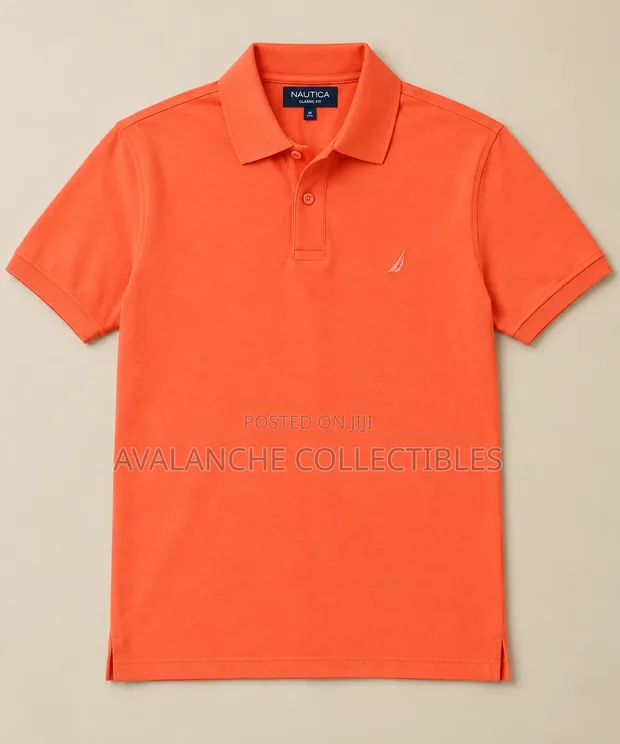 Nautica Classic Club T-Shirt L & XL Orange - 1
