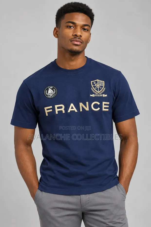 French Navy Blue T-Shirt - L & XL - 1