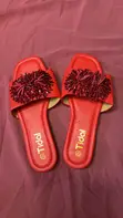Ladies La Slippers - Red, Size 37 - 1