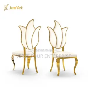 Luxury White and Gold Event/Wedding Chairs (Pair)