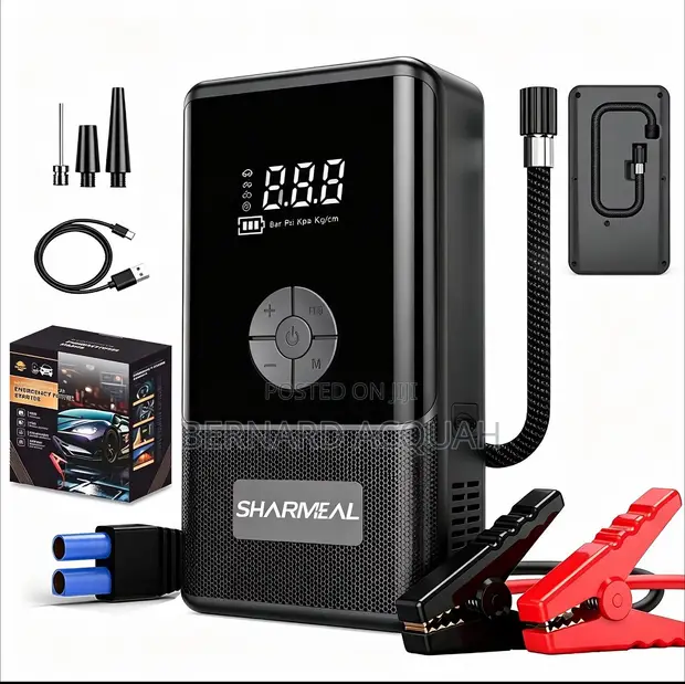 Portable Car Jump Starter with Tyre Inflator - 1