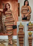 Bodycon Dress - Multi-Color - 2