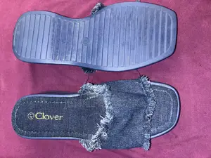Ladies Classic Black Suede Slippers - Size 40