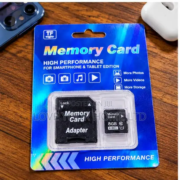 8GB Micro SD Memory Card with SD Adapter - 1
