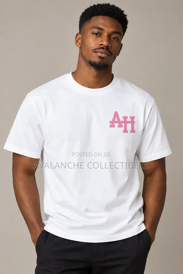AH Plain White T-Shirt - Medium & Large - 1