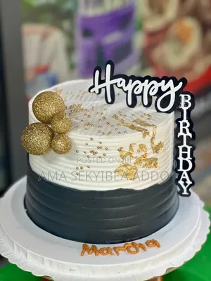 Custom Black and White Cakes