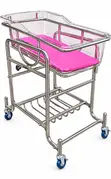 Stainless Steel Baby Bassinet Trolley - 1