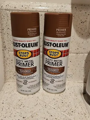Stops Rust Flat Brown Rusty Metal Primer Spray, 12oz
