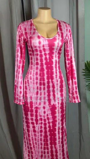 Sexy Tie Dye Long Sleeve Dress