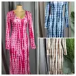 Sexy Tie Dye Long Sleeve Dress - 2