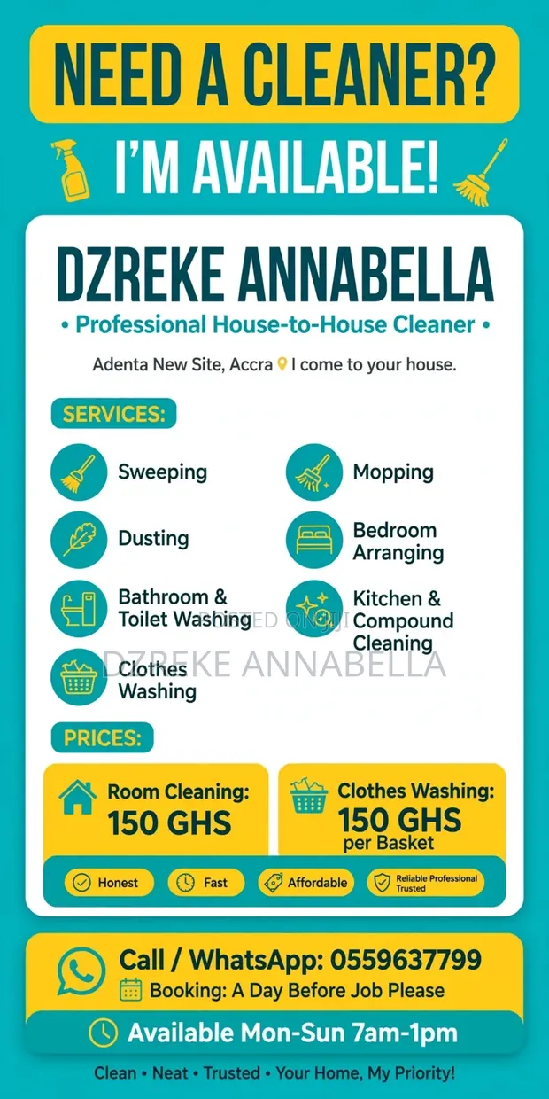Professional House Cleaning Service - Adenta - 1