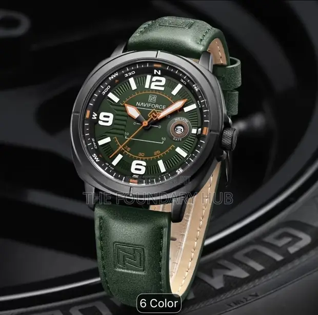 Naviforce NF9281 Luxury Watch - Army Green/Black - 1