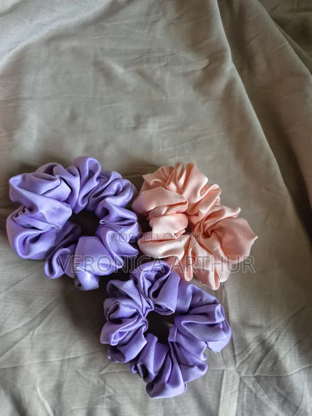 Soft Silk Stretchy Scrunchies - 1