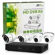 ZKTeco 4-Channel HD DVR CCTV Camera Kit - 1