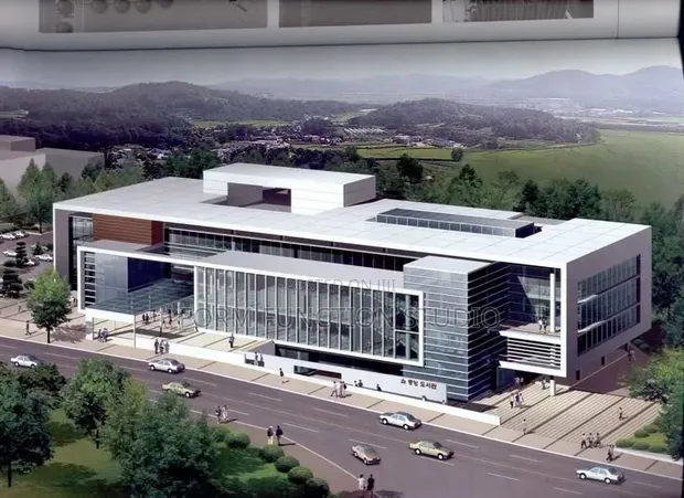 Hospital Building Plan: Dual-Track Infection Isolation - 1