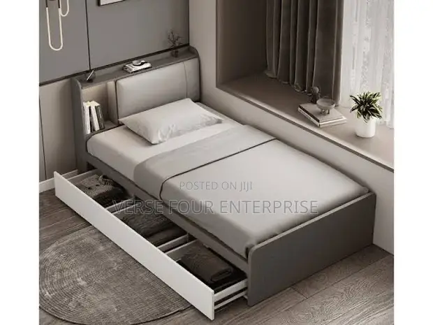 Royal Comfort Single Storage Bed with Padded Headboard - 1