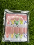 Handmade 20-Piece Polka-Dot French Tip Press-on Nails - 5