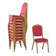 Stackable Banquet Chair - Red Patterned Seat - 1