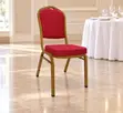 Stackable Banquet Chair - Red Patterned Seat - 2