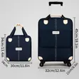 2-in-1 Trolley Luggage Travel Bag Set - Dark Blue - 2