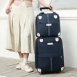 2-in-1 Trolley Luggage Travel Bag Set - Dark Blue - 3