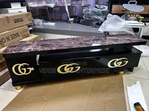 Royal Comfort TV Stand with Marble-Effect Top