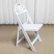 White Folding Chair with Padded Seat - Royal Comfort - 2