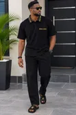 Men's Classic White Adidas Shirt and Trousers Set - 2