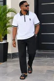 Men's Classic White Adidas Shirt and Trousers Set - 3