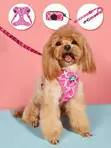Midepet Pink Heart Print Dog Harness - 1