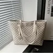 Ladies Tote Bag - White Faux Leather - 2