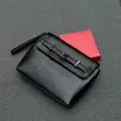 Executive Clutch Pouch - Black Canvas & Leather - 2