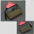 Executive Clutch Pouch - Black Canvas & Leather - 4