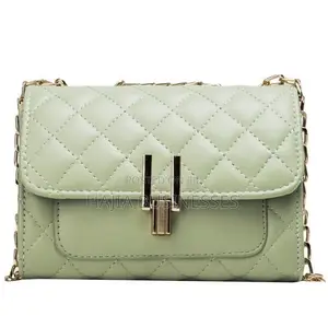 Crossbody / Hand Bag - Light Green Faux Leather