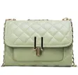 Crossbody / Hand Bag - Light Green Faux Leather - 1