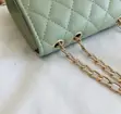 Crossbody / Hand Bag - Light Green Faux Leather - 3