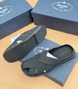 Prada Milano Black Cross Slides - 5