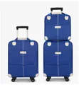 2-in-1 Trolley Luggage Travel Bag Set - Blue - 2