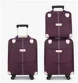 2-in-1 Trolley Luggage Travel Bag Set - Purple - 2