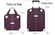 2-in-1 Trolley Luggage Travel Bag Set - Purple - 4