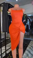 Shein Orange Cotton Dresses - 2